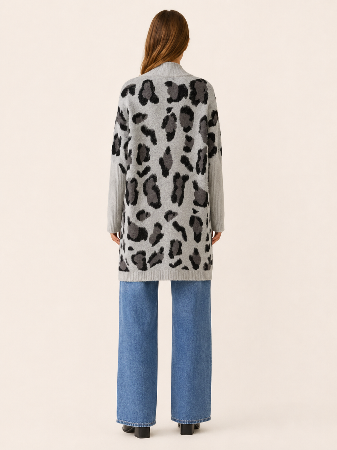 Lisette | Chic Leopard Print Long Cardigan
