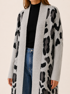 Lisette | Chic Leopard Print Long Cardigan
