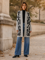 Lisette | Chic Leopard Print Long Cardigan