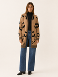Lunara | Chic Leopard Print Pocket Cardigan