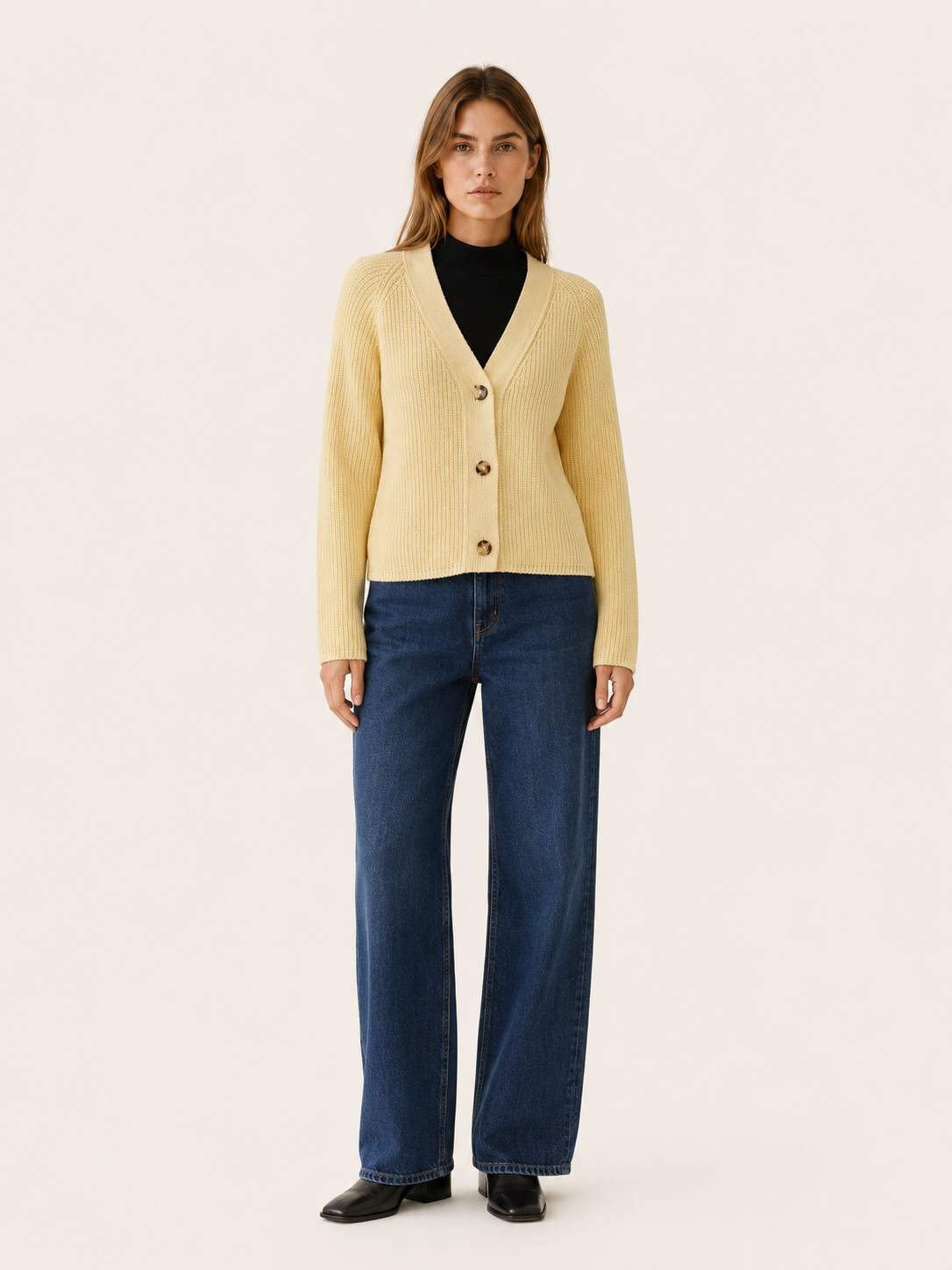 Lysandra | Classic V-Neck Button Front Cardigan