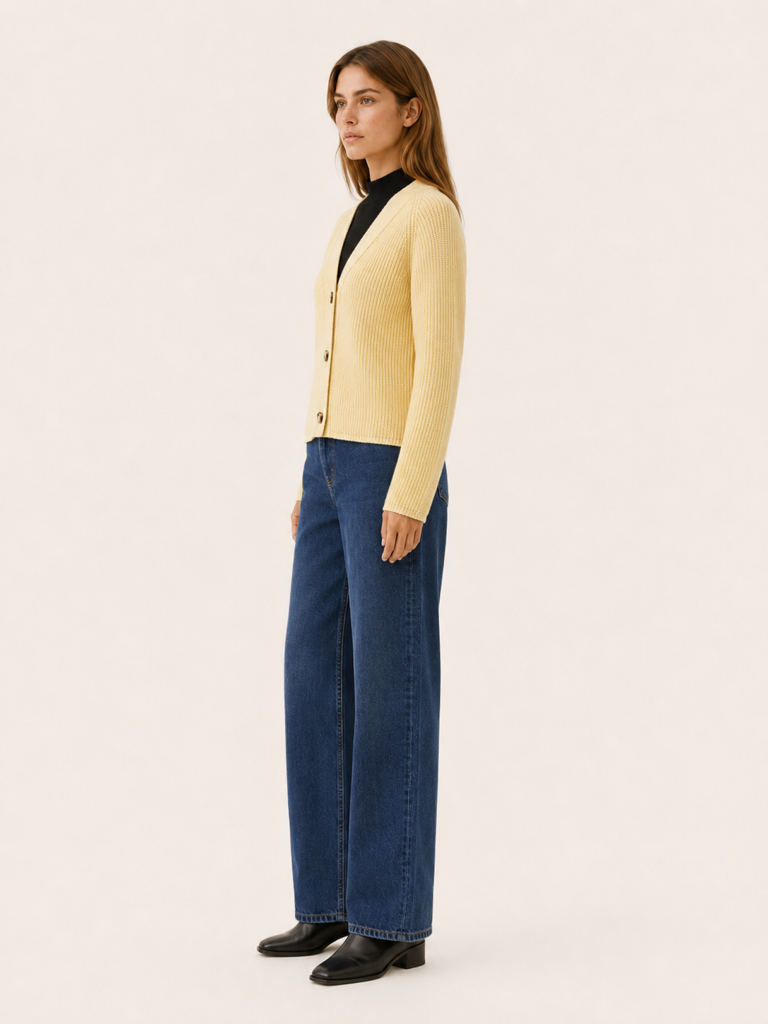 Lysandra | Classic V-Neck Button Front Cardigan