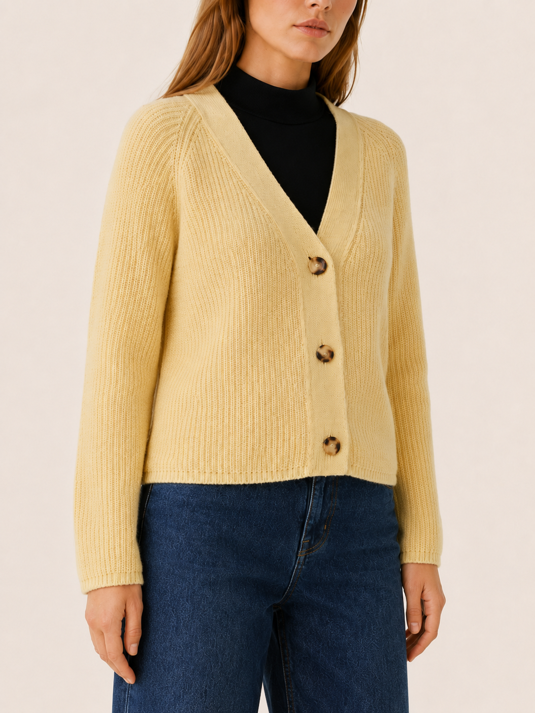 Lysandra | Classic V-Neck Button Front Cardigan