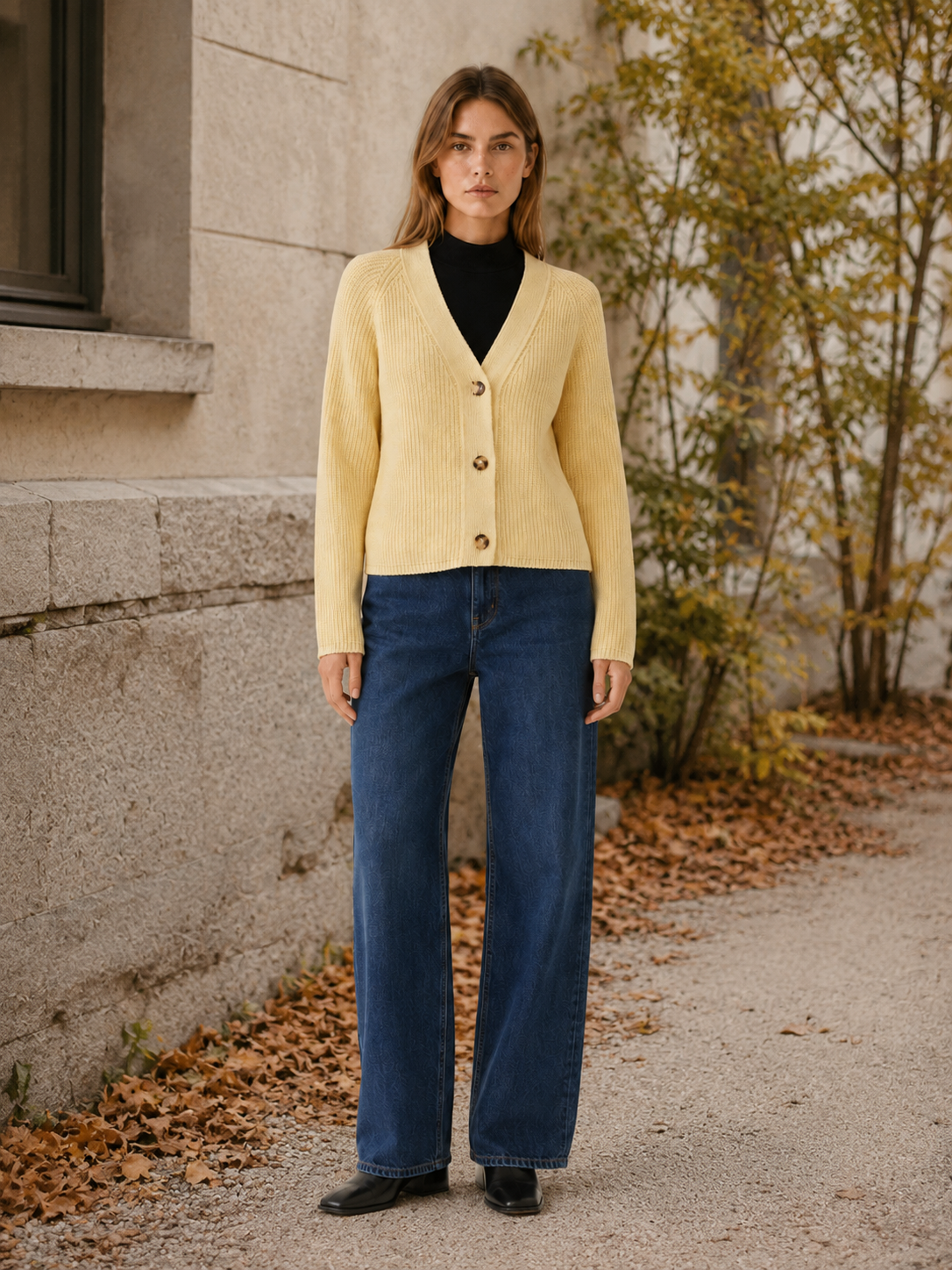 Lysandra | Classic V-Neck Button Front Cardigan