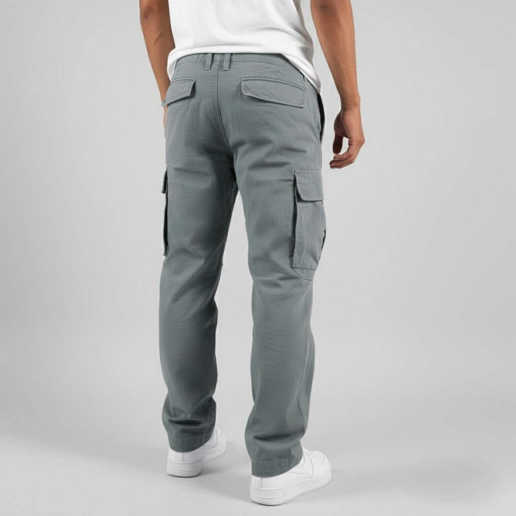Men's Straight Leg Cargo Pants – Pleated Pockets