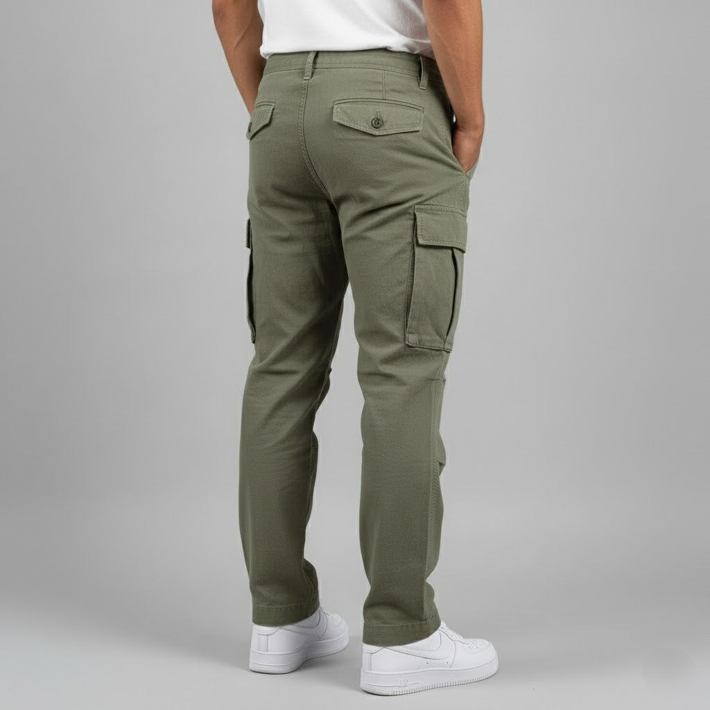 Men's Straight Leg Cargo Pants – Pleated Pockets