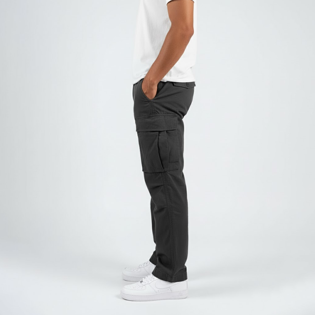 Men's Straight Leg Cargo Pants – Pleated Pockets