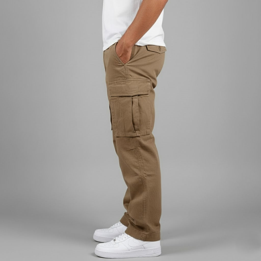 Men's Straight Leg Cargo Pants – Pleated Pockets