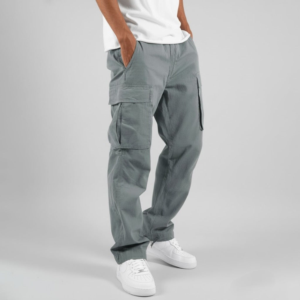 Men's Straight Leg Cargo Pants – Pleated Pockets