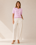 Orabelle | Soft Short Sleeve Button Cardigan