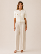 Orabelle | Soft Short Sleeve Button Cardigan