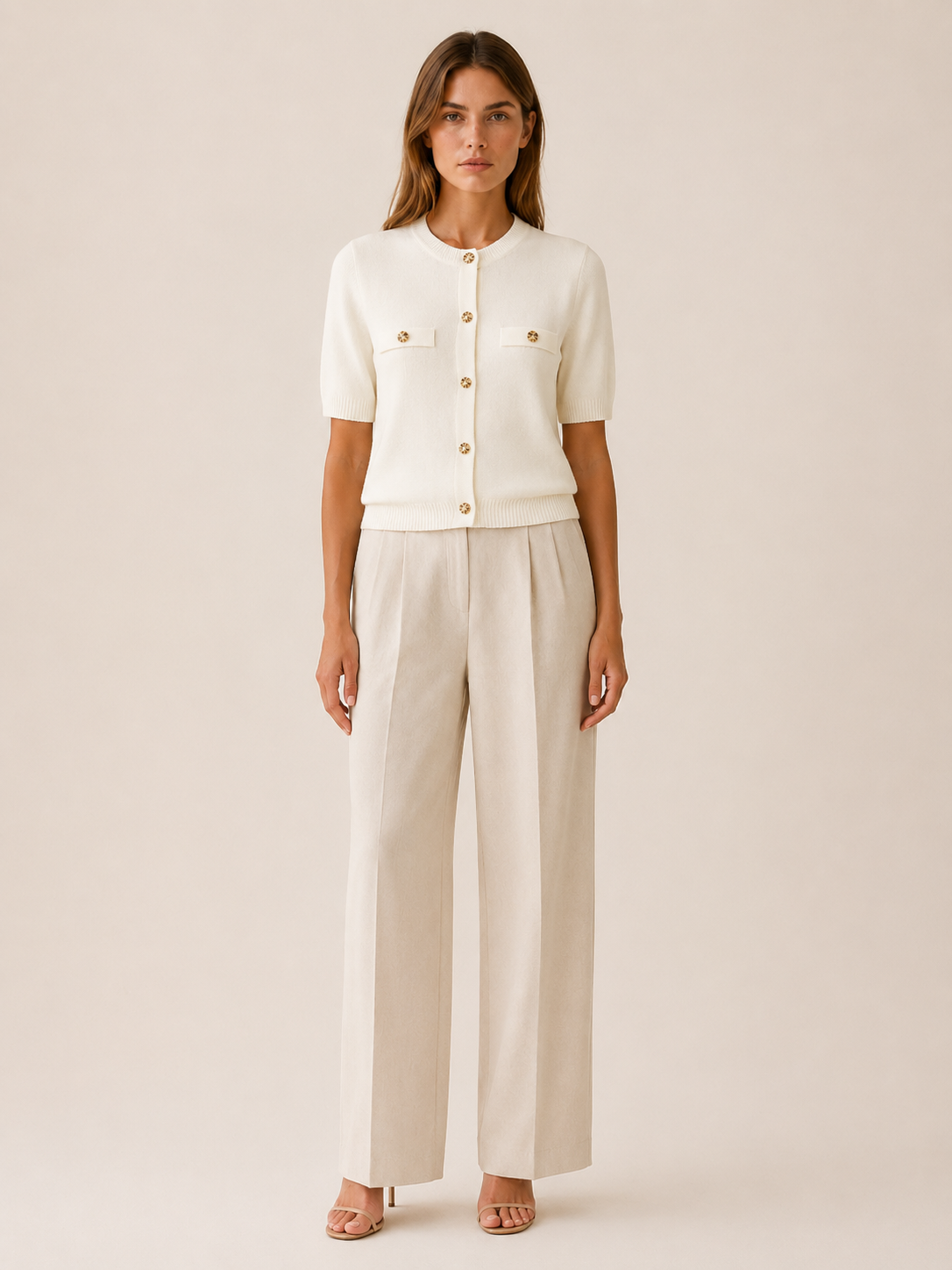 Orabelle | Soft Short Sleeve Button Cardigan