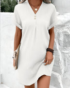 Women's A-Line V-Neck Mini Dress