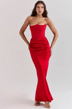 Moni Strapless Corset Maxi Dress