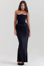 Moni Strapless Corset Maxi Dress