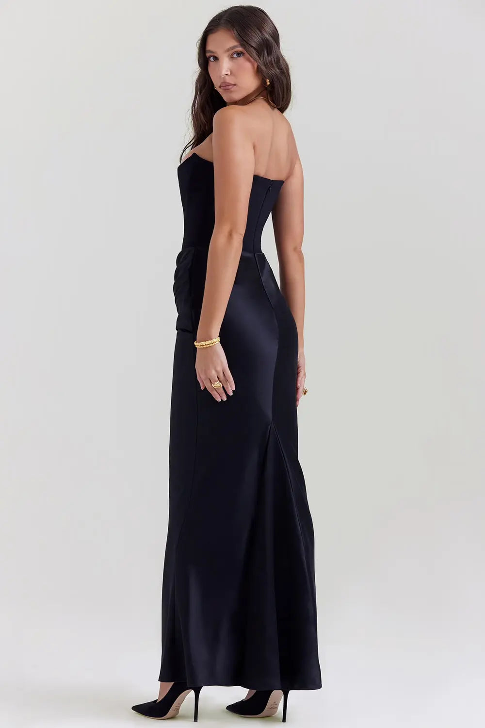 Moni Strapless Corset Maxi Dress
