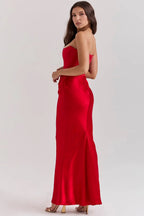 Moni Strapless Corset Maxi Dress