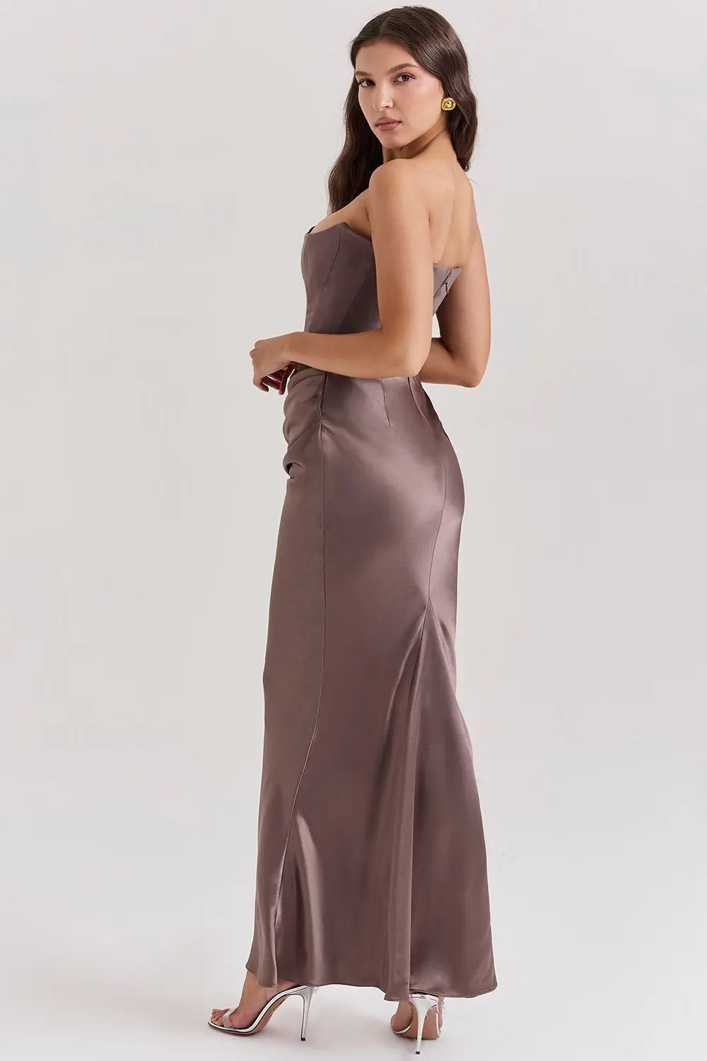 Moni Strapless Corset Maxi Dress