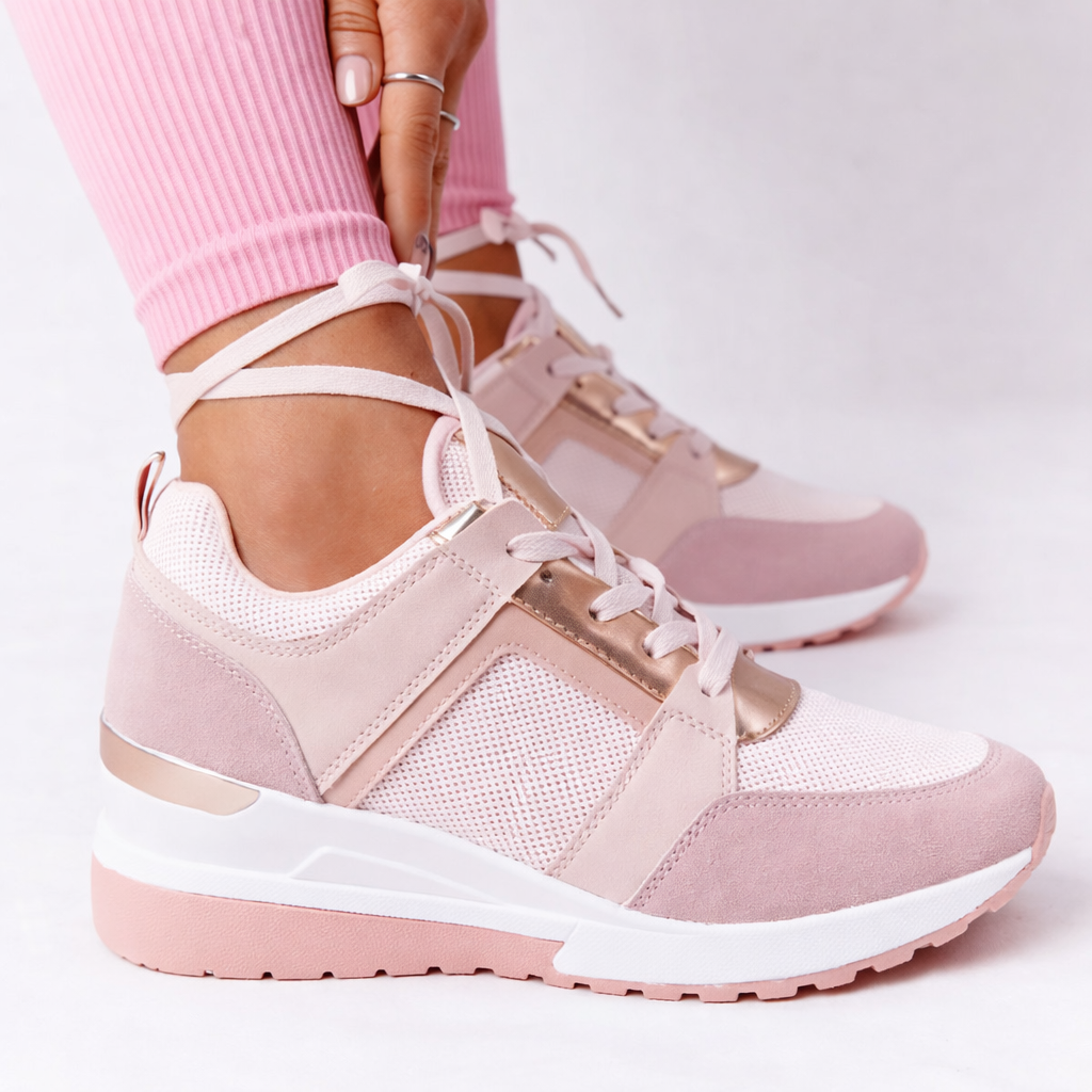 Women's Orthopedic Lace-Up Wedge Sneakers