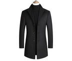Men's Three-Button Single-Breasted Overcoat