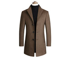 Men's Three-Button Single-Breasted Overcoat