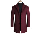 Men's Three-Button Single-Breasted Overcoat