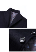 Men's Three-Button Single-Breasted Overcoat
