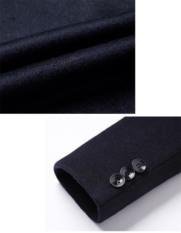 Men's Three-Button Single-Breasted Overcoat