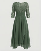 Women's Lace Fit & Flare Midi Dress
