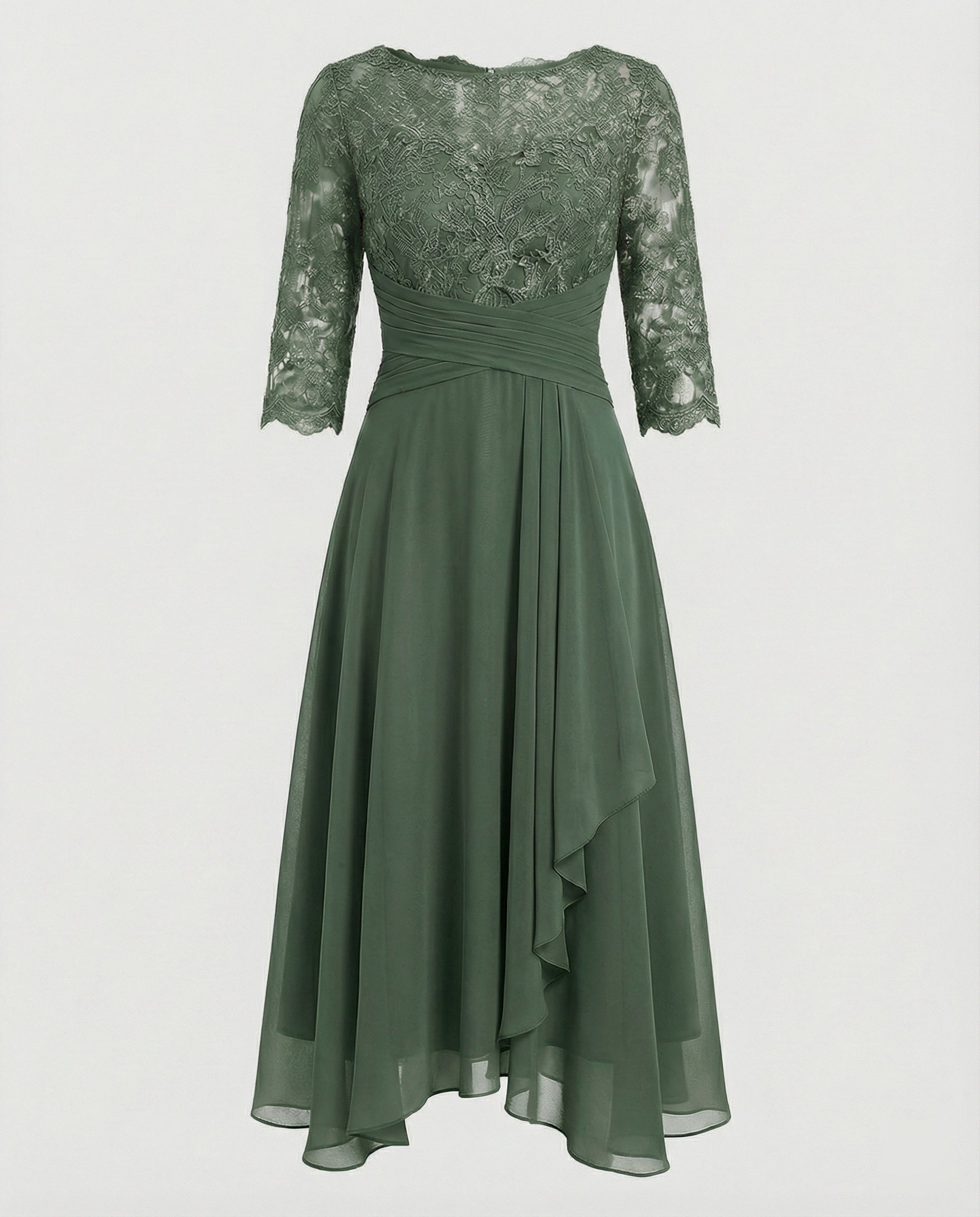 Women's Lace Fit & Flare Midi Dress