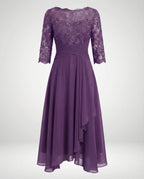 Women's Lace Fit & Flare Midi Dress