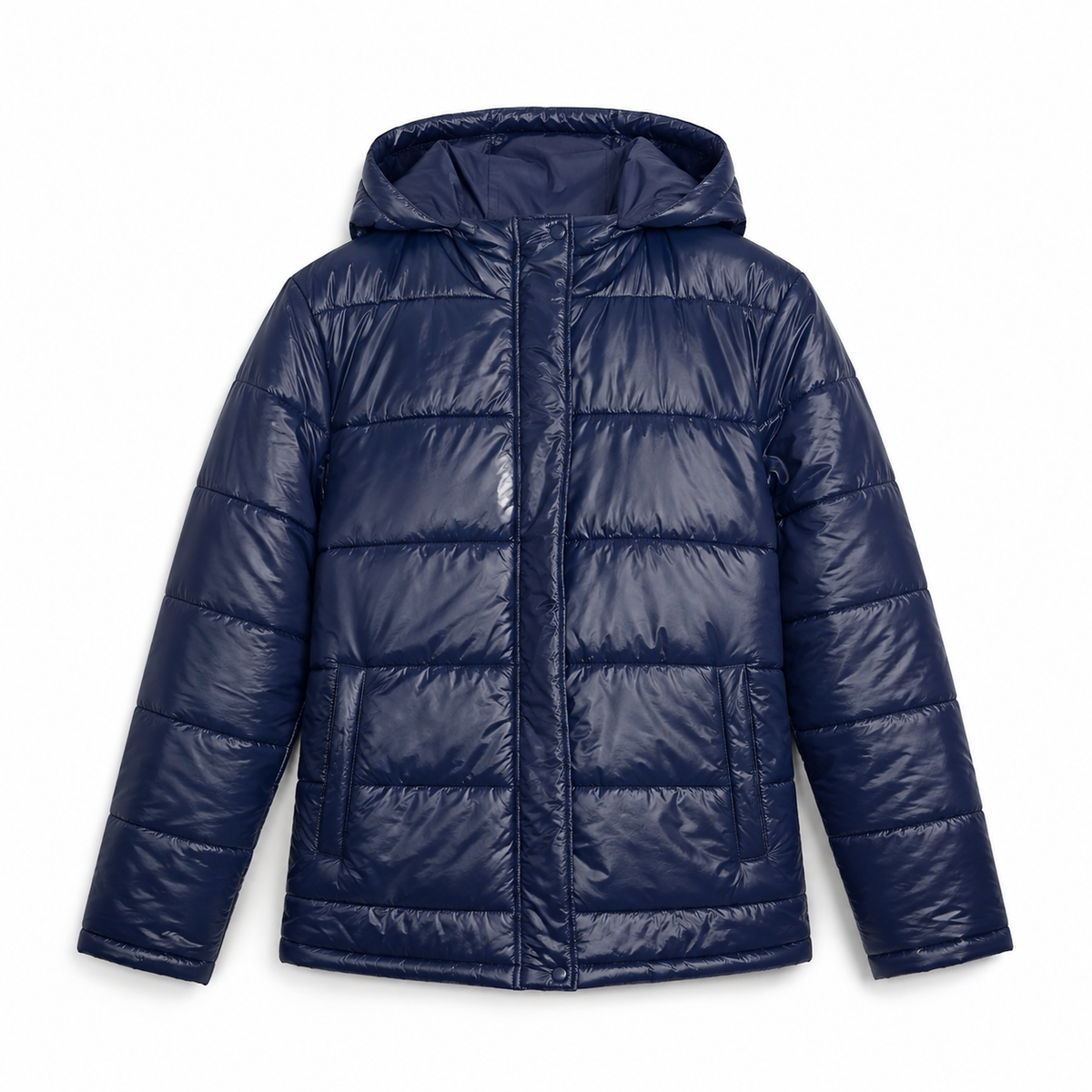 Women's Oversized Hooded Puffer Jacket – Zip Front