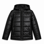 Women's Oversized Hooded Puffer Jacket – Zip Front