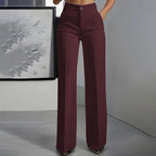 High-waisted women's trousers, flowing and elegant
