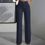 High-waisted women's trousers, flowing and elegant