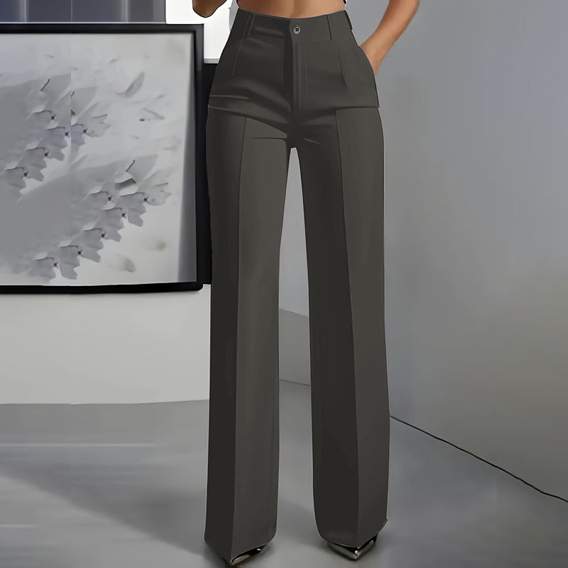 High-waisted women's trousers, flowing and elegant