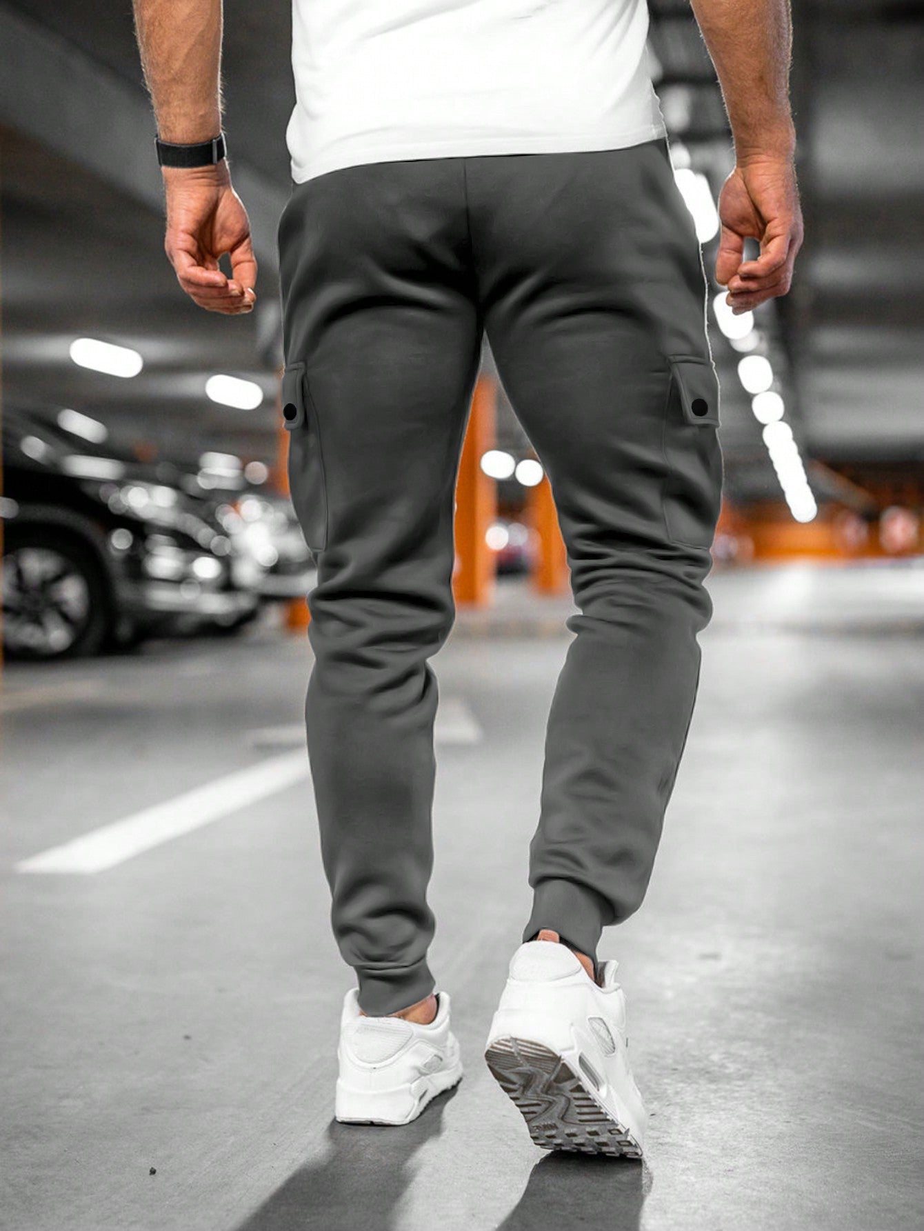 Men's Cropped Stretch Joggers – Drawcord Waist
