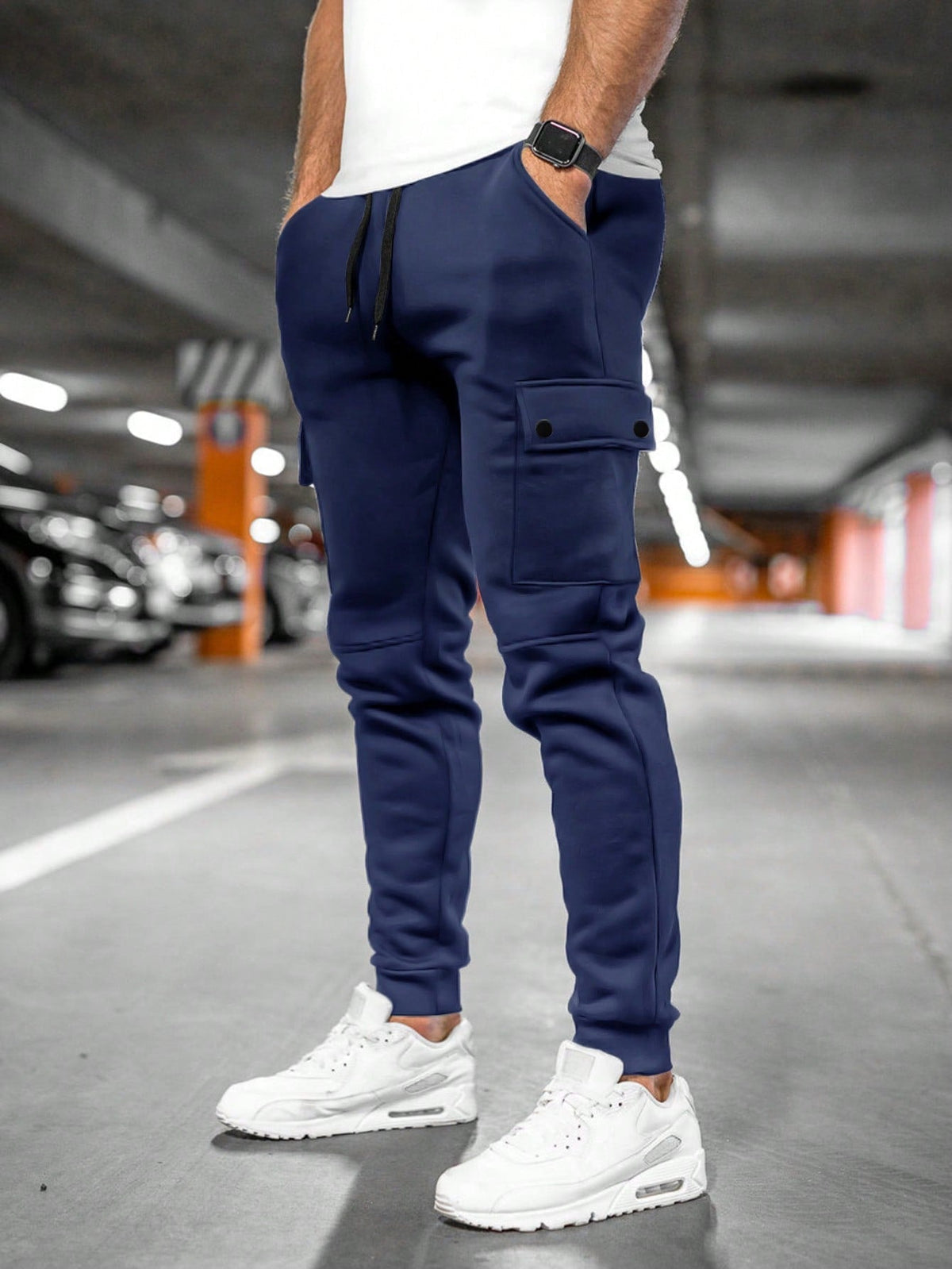 Men's Cropped Stretch Joggers – Drawcord Waist