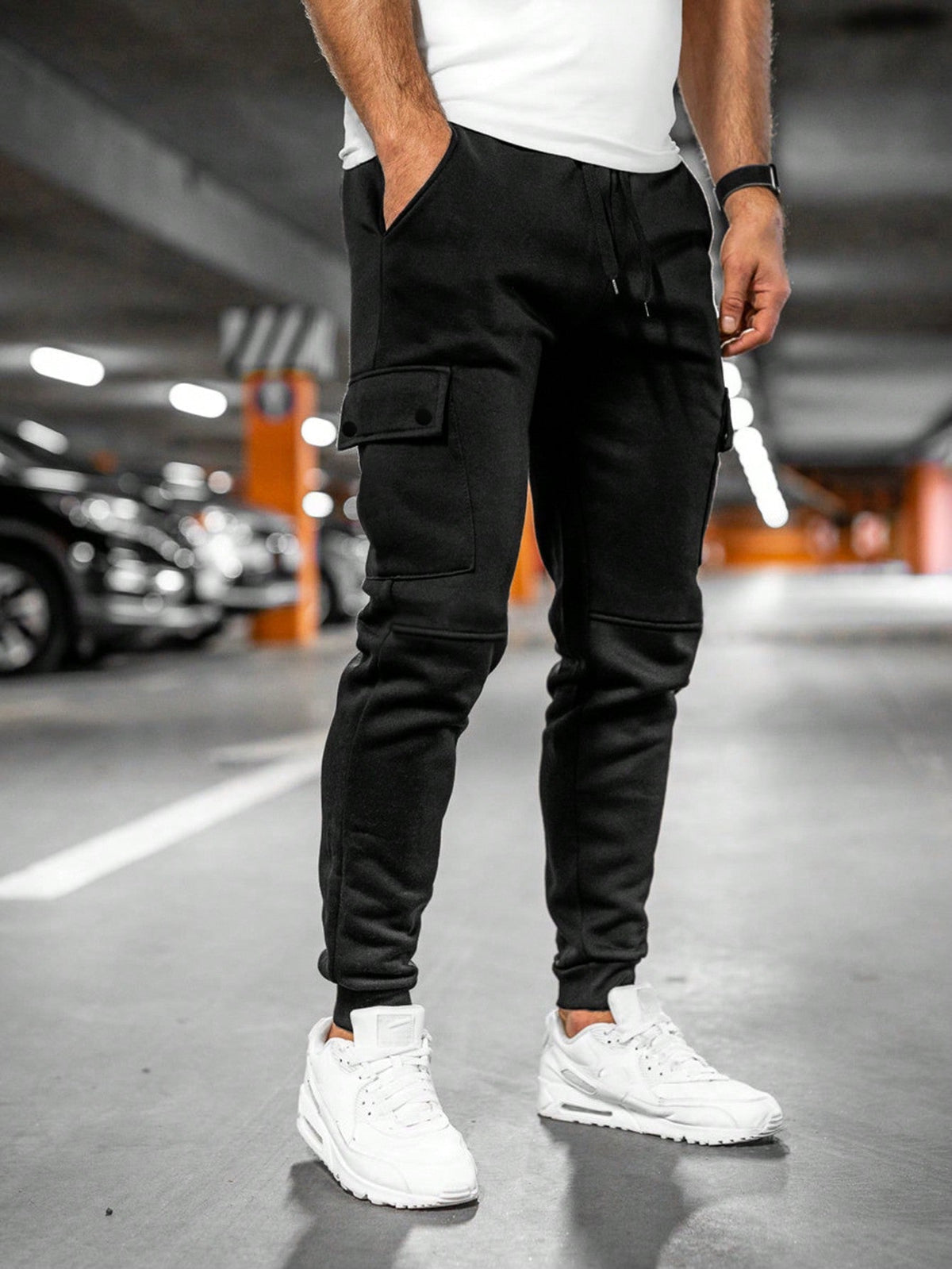 Men's Cropped Stretch Joggers – Drawcord Waist