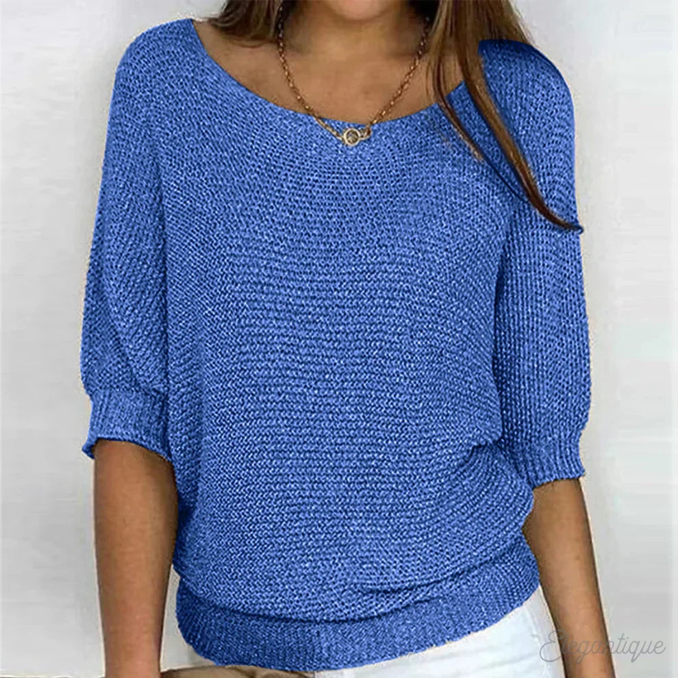 Poppy | Chunky Knit Boat Neck Jumper