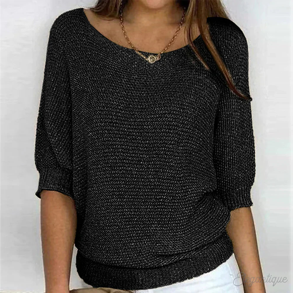 Poppy | Chunky Knit Boat Neck Jumper