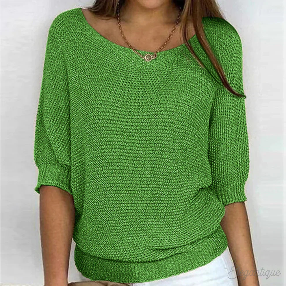 Poppy | Chunky Knit Boat Neck Jumper