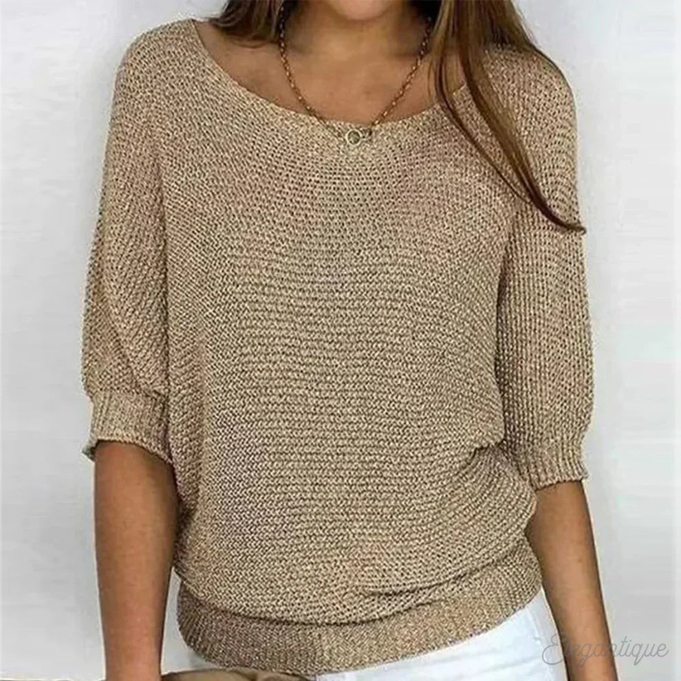 Poppy | Chunky Knit Boat Neck Jumper