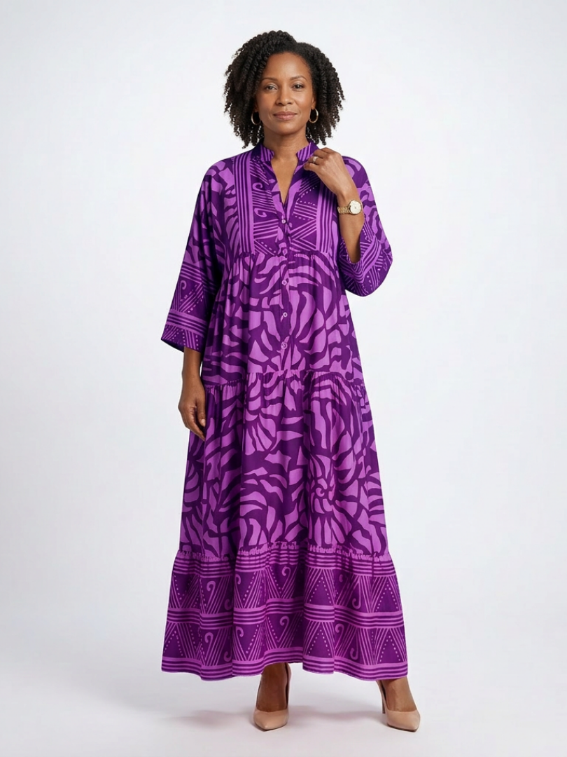 Savannah | Button Front Maxi Dress