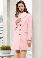 Women's Notched Lapel Single Breasted Trench Coat