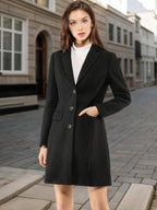 Women's Notched Lapel Single Breasted Trench Coat