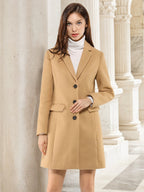 Women's Notched Lapel Single Breasted Trench Coat