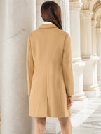 Women's Notched Lapel Single Breasted Trench Coat