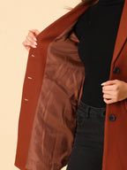 Women's Notched Lapel Single Breasted Trench Coat