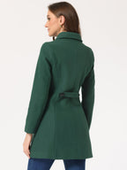 Women's Mid Length Button Front Overcoat